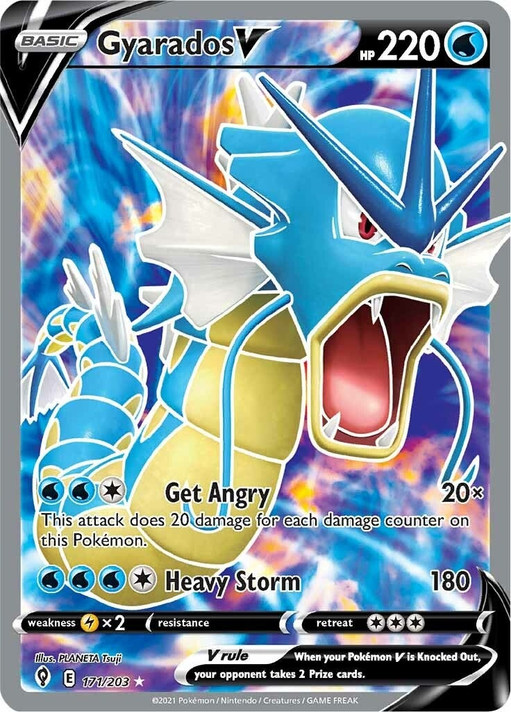 Image for Gyarados V (Full Art) (171/203) (SWSH07: Evolving Skies) (SWSH07) - Pokemon