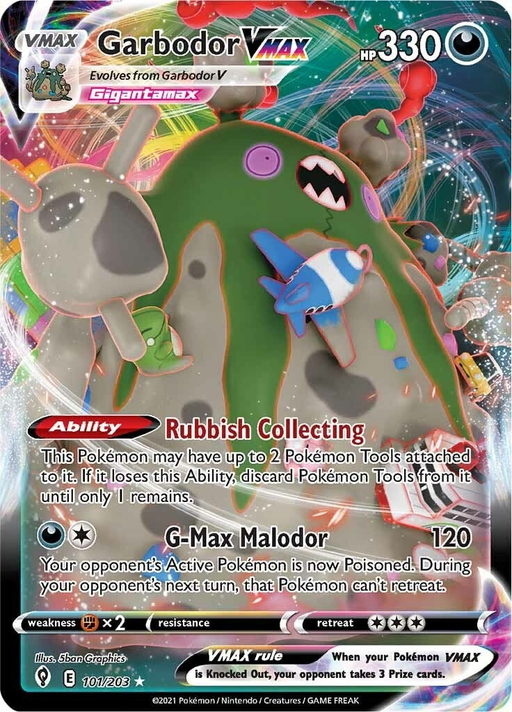 Image for Garbodor VMAX (101/203) (SWSH07: Evolving Skies) (SWSH07) - Pokemon