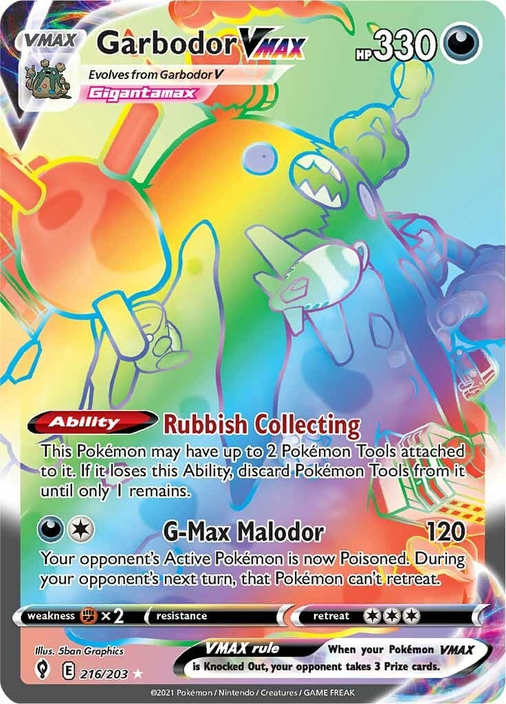 Image for Garbodor VMAX (Secret) (216/203) (SWSH07: Evolving Skies) (SWSH07) - Pokemon