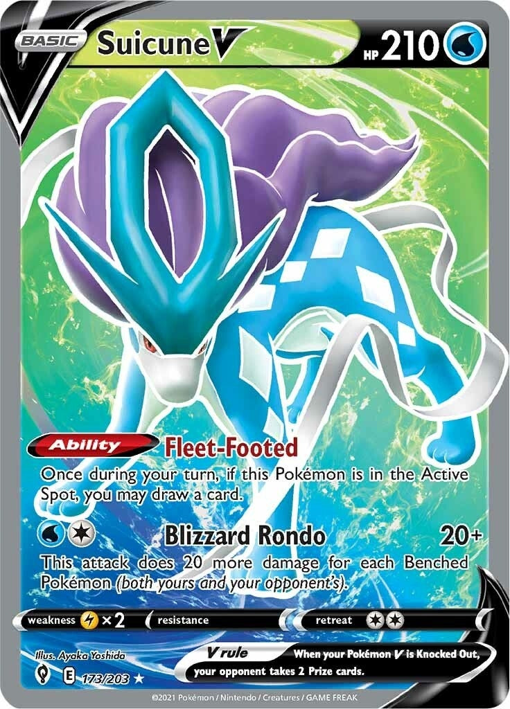 Image for Suicune V (Full Art) (173/203) (SWSH07: Evolving Skies) (SWSH07) - Pokemon