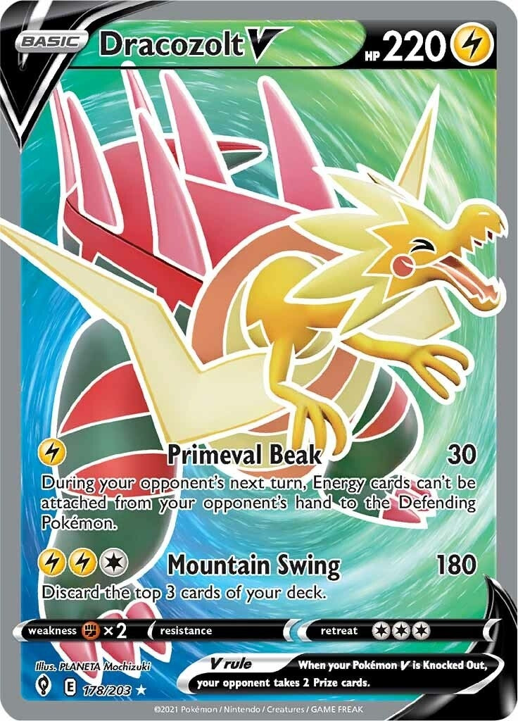 Image for Dracozolt V (Full Art) (178/203) (SWSH07: Evolving Skies) (SWSH07) - Pokemon