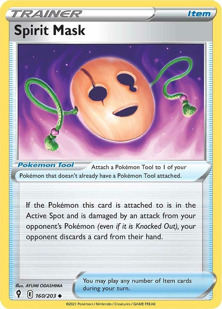 Image for Spirit Mask (160/203) (SWSH07: Evolving Skies) (SWSH07) - Pokemon
