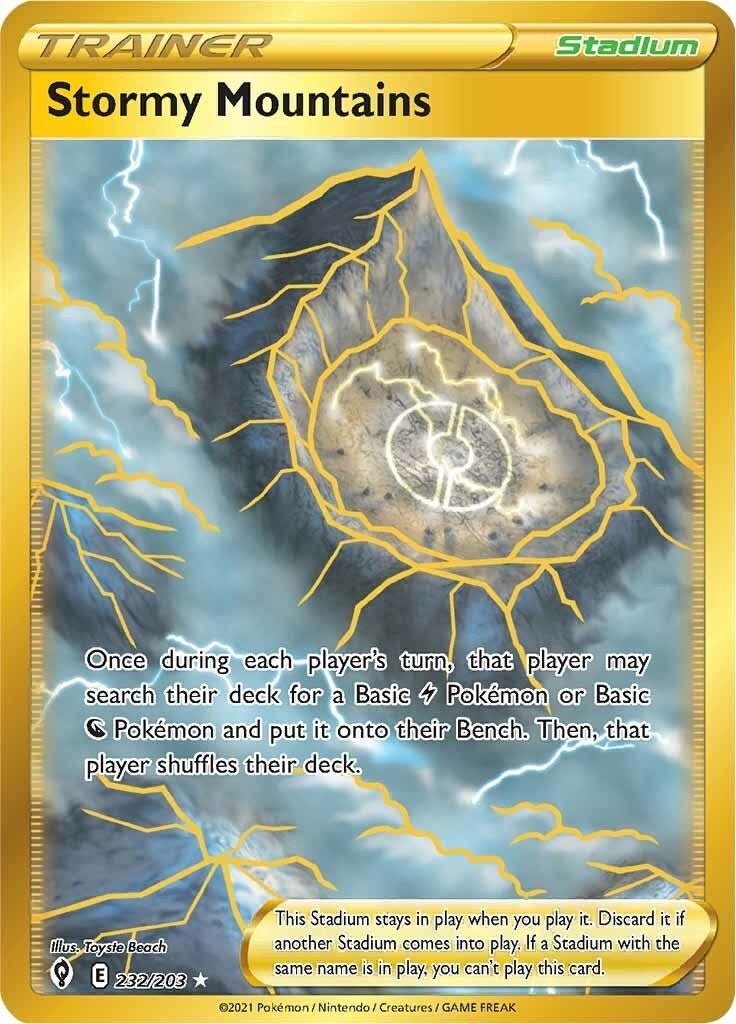 Image for Stormy Mountains (Secret) (232/203) (SWSH07: Evolving Skies) (SWSH07) - Pokemon