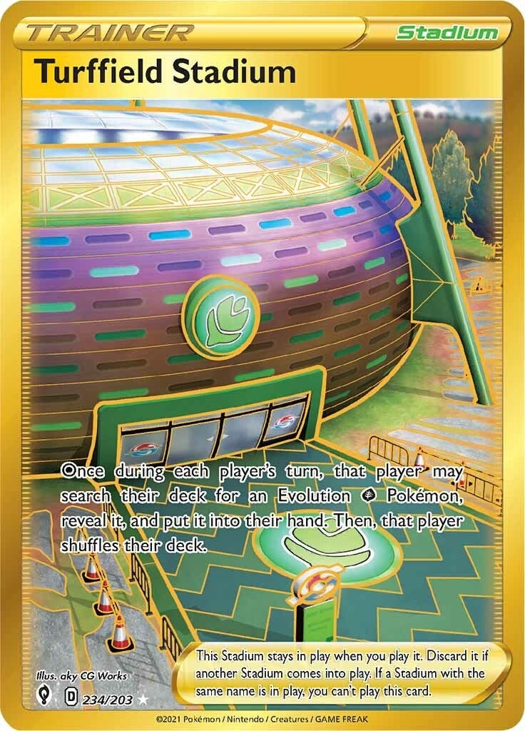 Image for Turffield Stadium (Secret) (234/203) (SWSH07: Evolving Skies) (SWSH07) - Pokemon