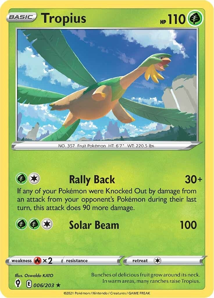 Image for Tropius (006/203) (SWSH07: Evolving Skies) (SWSH07) - Pokemon