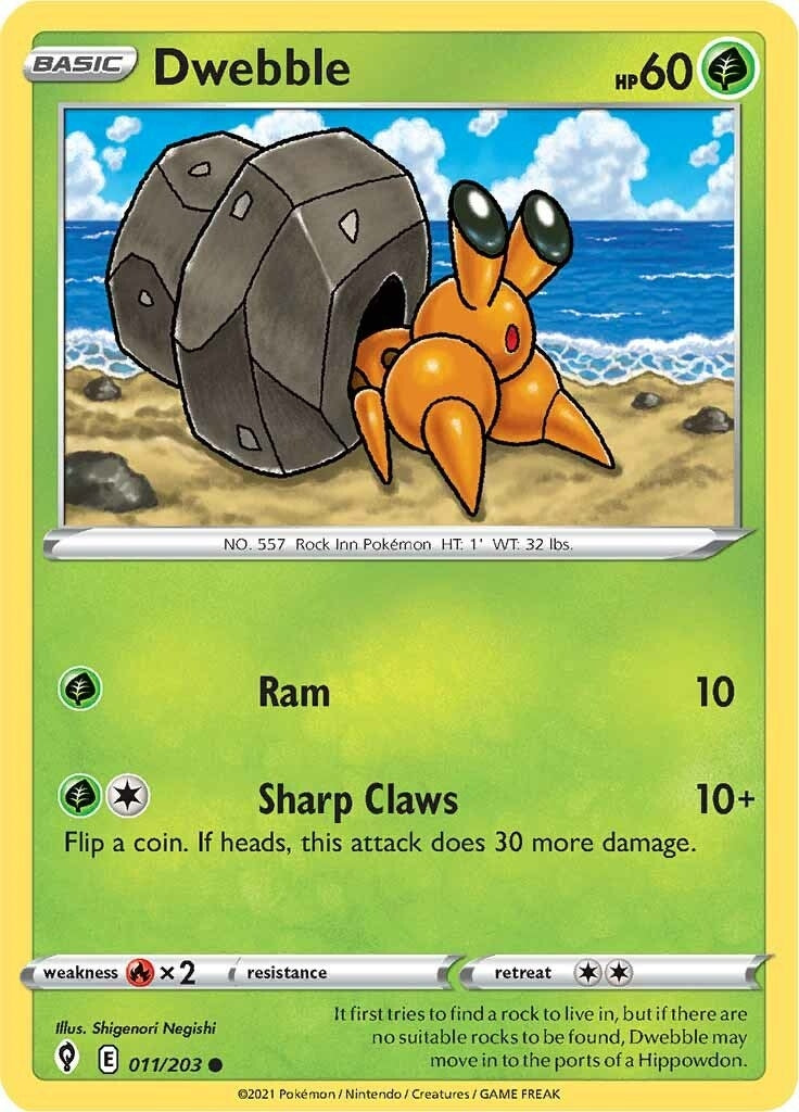 Image for Dwebble (011/203) (SWSH07: Evolving Skies) (SWSH07) - Pokemon