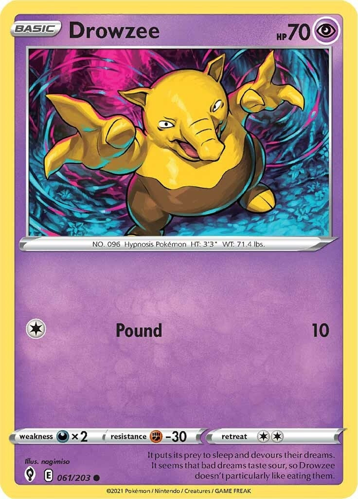 Image for Drowzee (061/203) (SWSH07: Evolving Skies) (SWSH07) - Pokemon