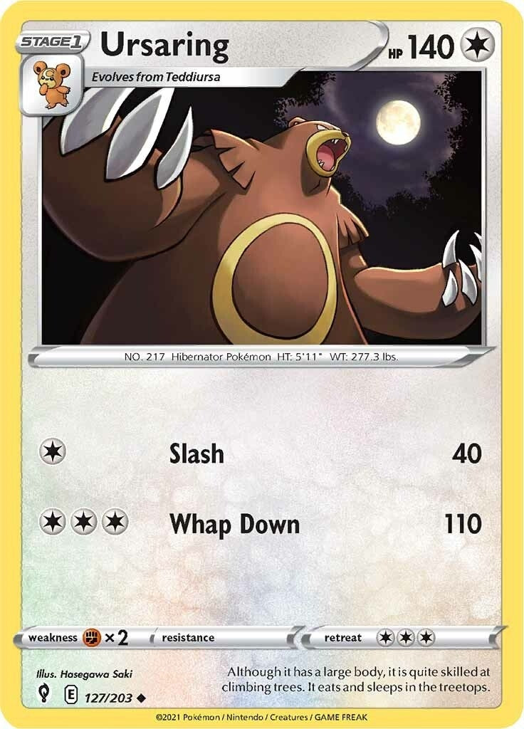 Image for Ursaring (127/203) (SWSH07: Evolving Skies) (SWSH07) - Pokemon