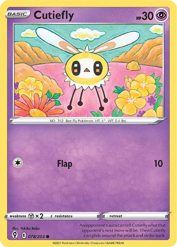 Image for Cutiefly (078/203) (SWSH07: Evolving Skies) (SWSH07) - Pokemon