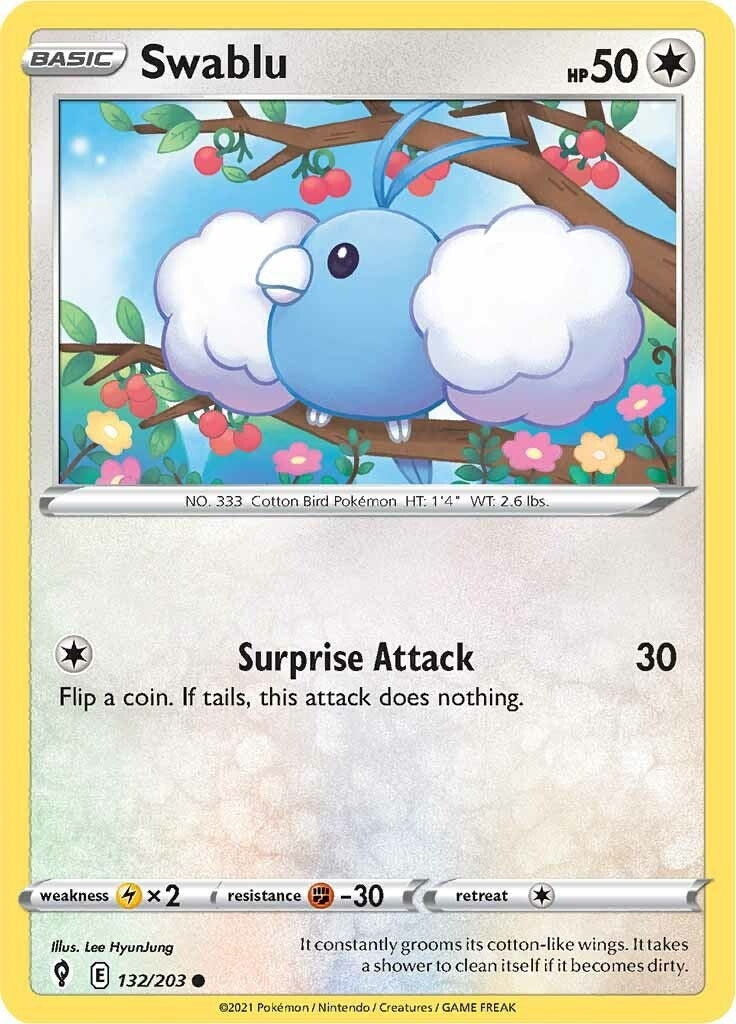 Image for Swablu (132/203) (SWSH07: Evolving Skies) (SWSH07) - Pokemon