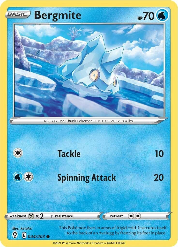 Image for Bergmite (044/203) (SWSH07: Evolving Skies) (SWSH07) - Pokemon