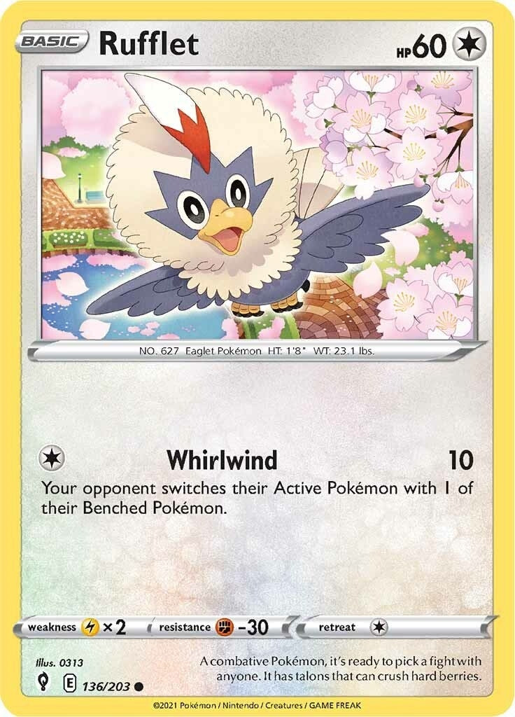 Image for Rufflet (136/203) (SWSH07: Evolving Skies) (SWSH07) - Pokemon