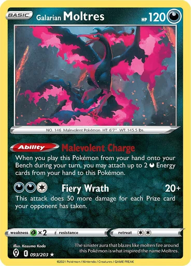 Image for Galarian Moltres (093/203) (SWSH07: Evolving Skies) (SWSH07) - Pokemon