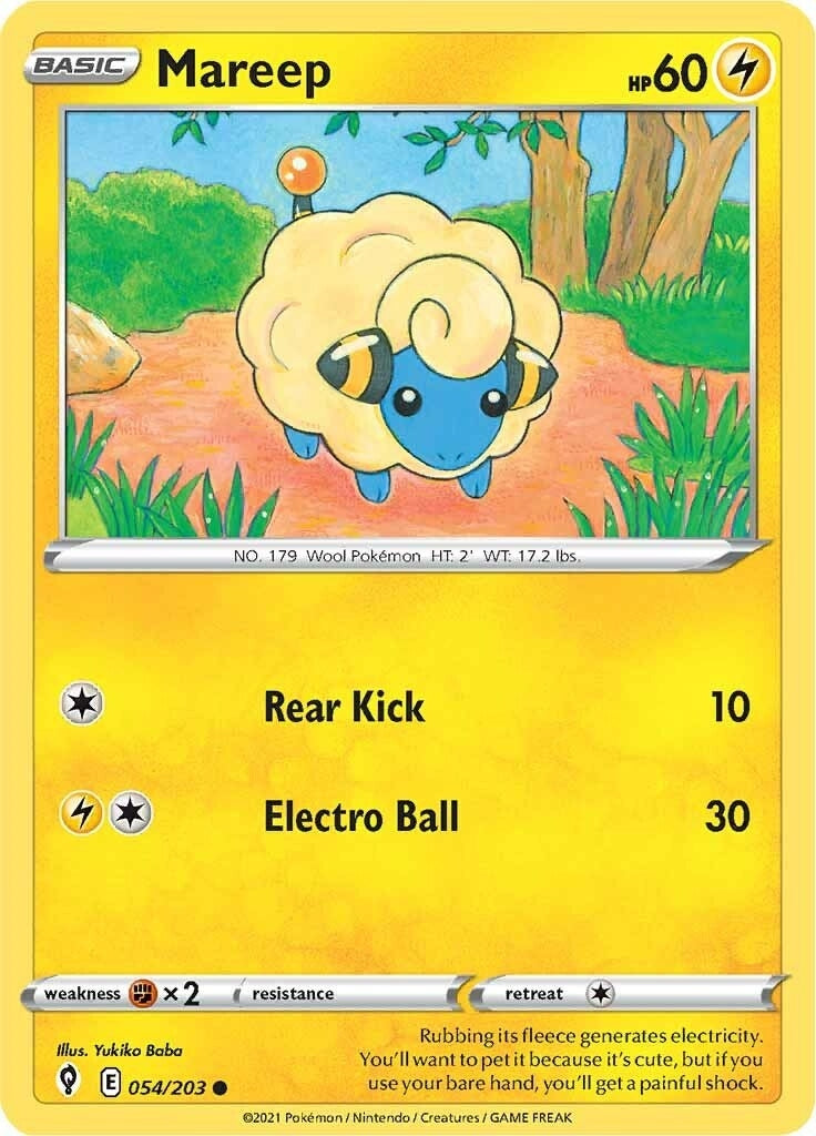 Image for Mareep (054/203) (SWSH07: Evolving Skies) (SWSH07) - Pokemon