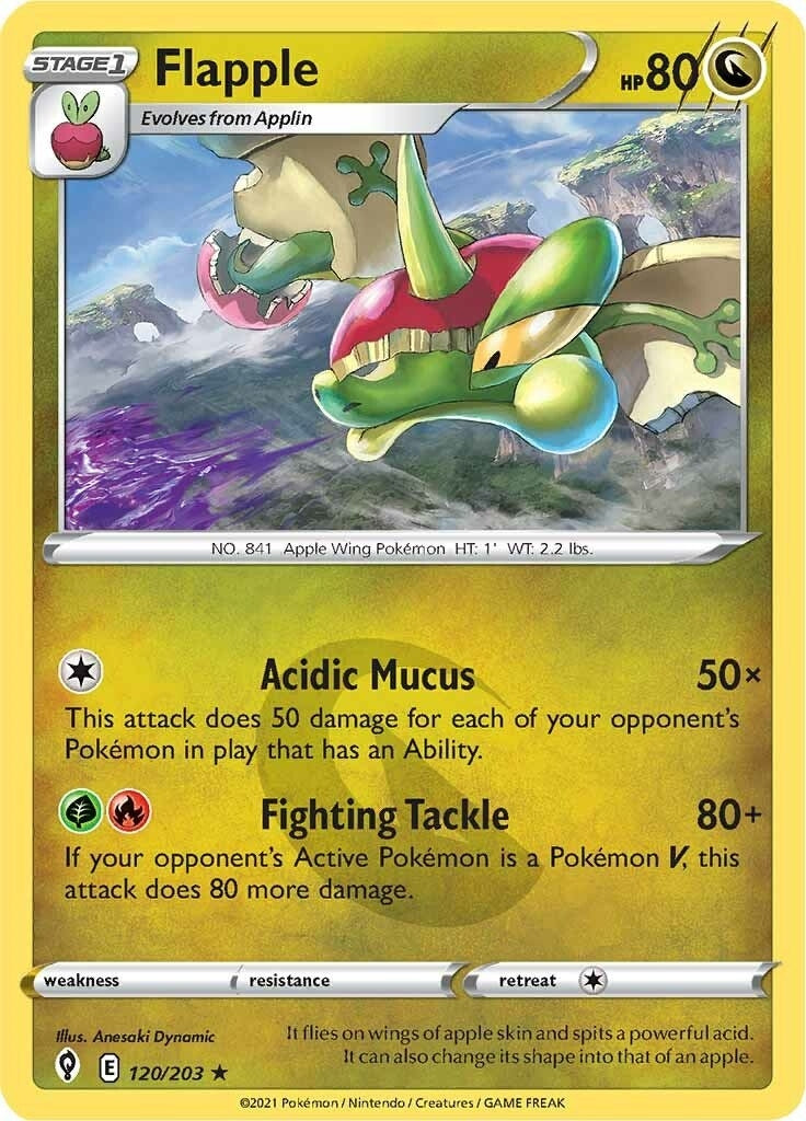 Image for Flapple (120/203) (SWSH07: Evolving Skies) (SWSH07) - Pokemon