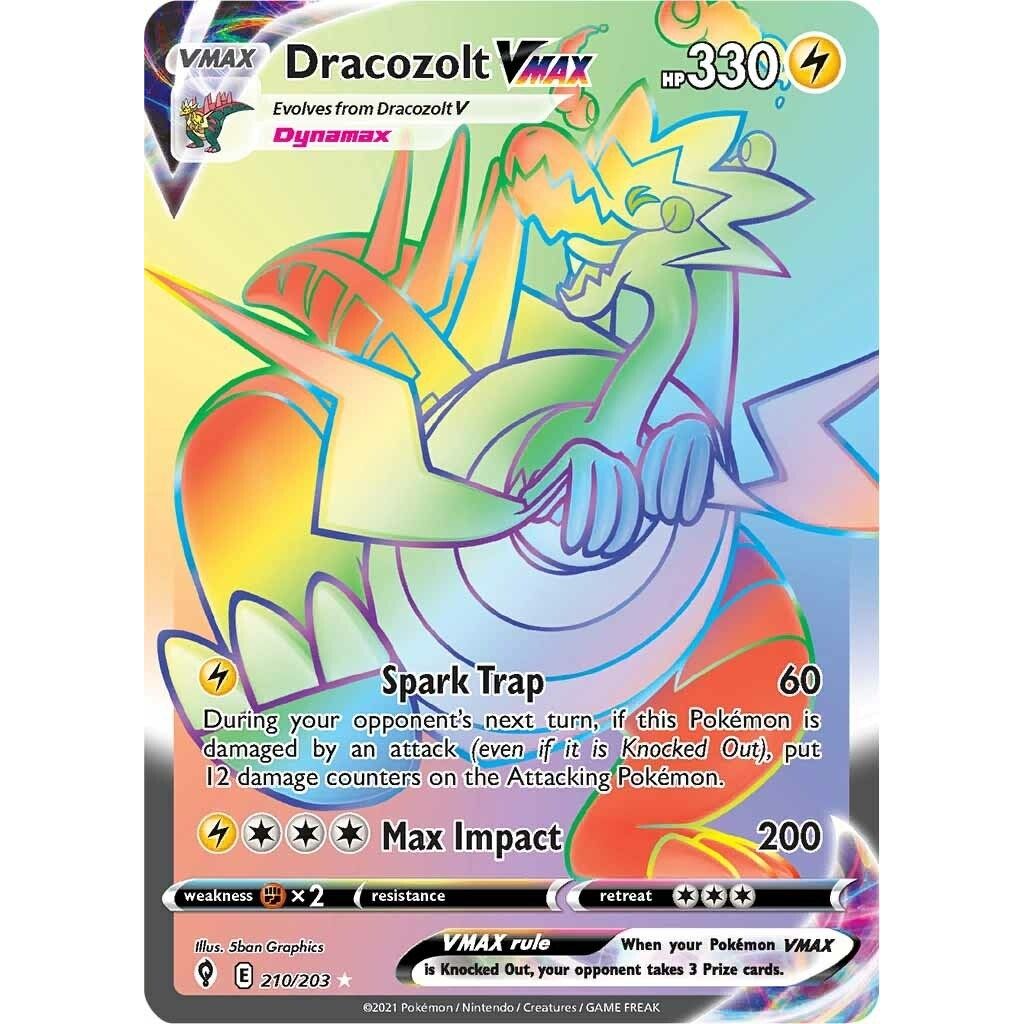 Dracozolt VMAX (Secret) (210/203) (SWSH07: Evolving Skies) - PokeBox USA