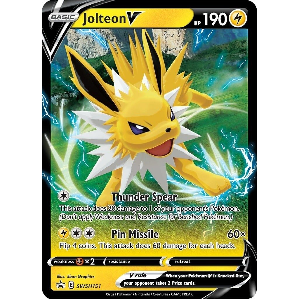 Jolteon V - SWSH151 (SWSH151) (SWSH: Sword & Shield Promo Cards) - PokeBox USA