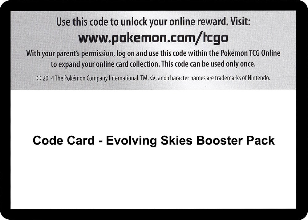 Image for Code Card - Evolving Skies Booster Pack (SWSH07: Evolving Skies) (SWSH07) - Pokemon