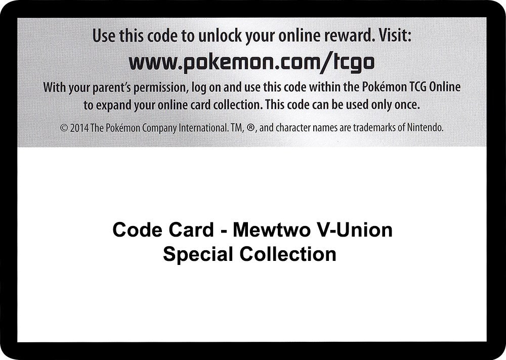 Image for Code Card - Mewtwo V-UNION Special Collection (SWSH07: Evolving Skies) (SWSH07) - Pokemon