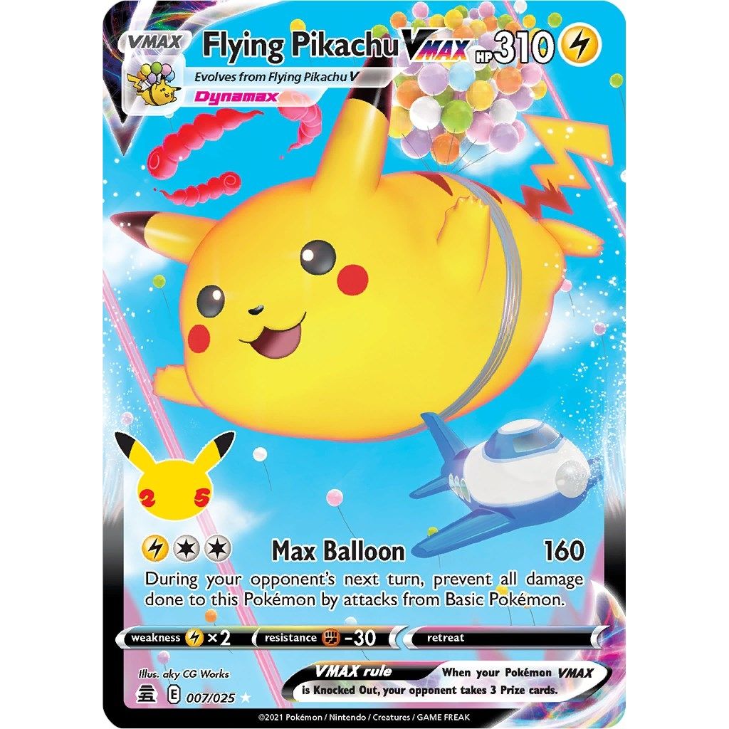 Flying Pikachu VMAX (007/025) (Celebrations) - PokeBox USA
