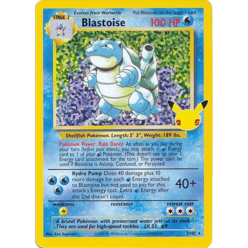 Blastoise (2/102) (Celebrations: Classic Collection) - PokeBox USA