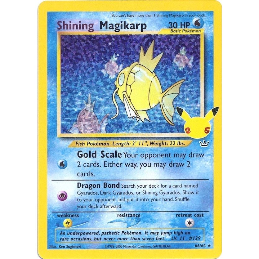 Shining Magikarp (66/64) (Celebrations: Classic Collection) - PokeBox USA