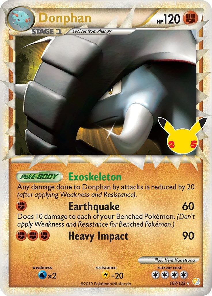 Image for Donphan (Prime) (107/123) (Celebrations: Classic Collection) (CCC) - Pokemon