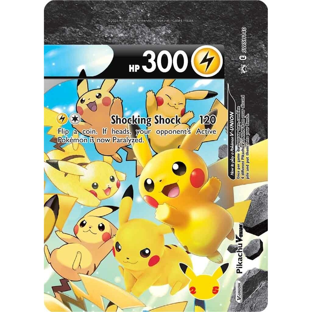 Pikachu V-Union - SWSH140 (SWSH140) (SWSH: Sword & Shield Promo Cards) - PokeBox USA