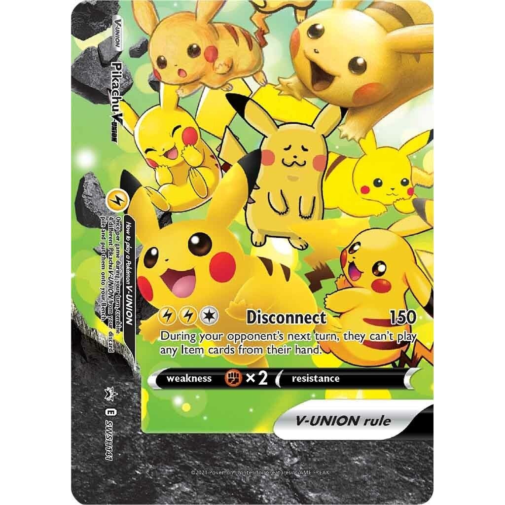 Pikachu V-Union - SWSH141 (SWSH141) (SWSH: Sword & Shield Promo Cards) - PokeBox USA