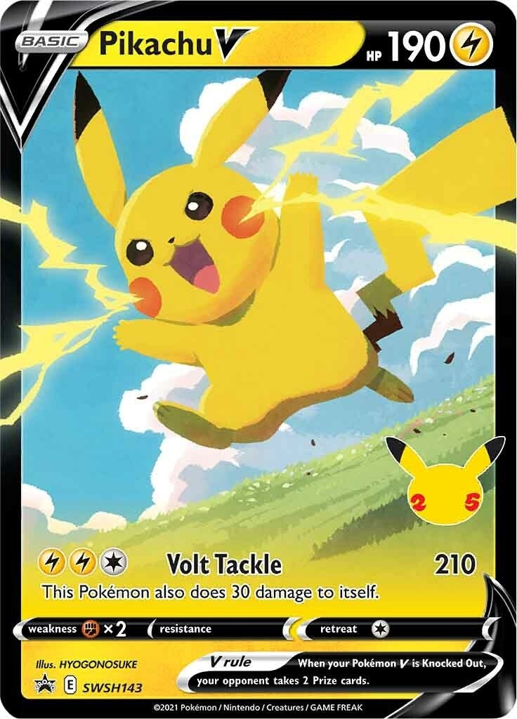Pikachu V - SWSH143 (SWSH143) (SWSH: Sword & Shield Promo Cards)