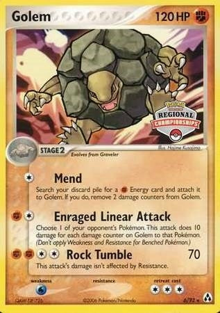 Image for Golem - 6/92 (Regional Championships) (006/092) (League & Championship Cards) (PR) - Pokemon