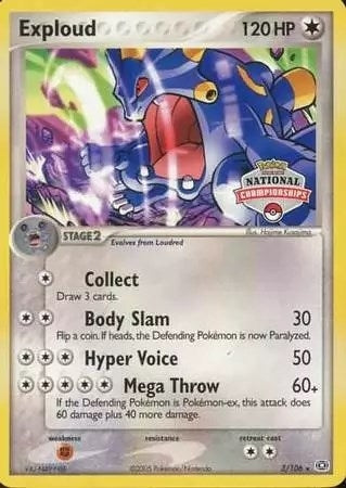 Image for Exploud - 3/106 (National Championships) (003/109) (League & Championship Cards) (PR) - Pokemon
