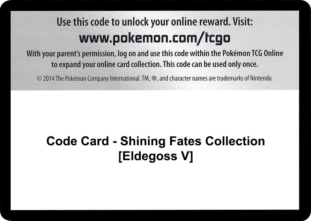 Image for Code Card - Shining Fates Collection [Eldegoss V] (Shining Fates) (SHF) - Pokemon