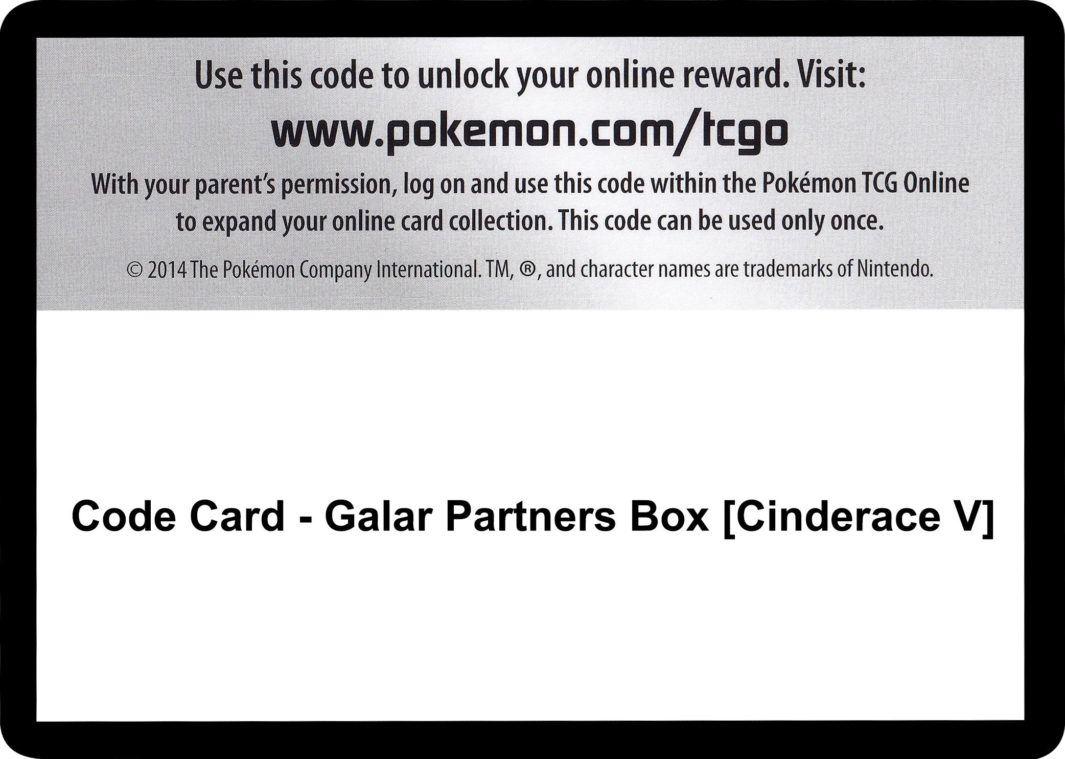 Image for Code Card - Galar Partners Box [Cinderace V] (SWSH01: Sword & Shield Base Set) (SWSH01) - Pokemon