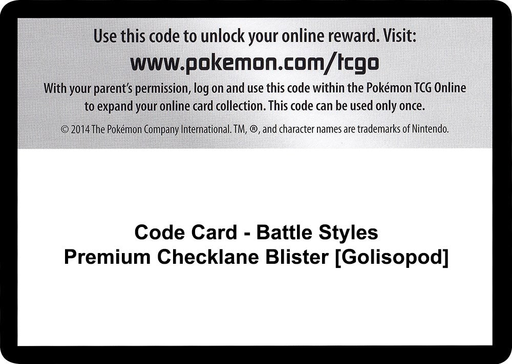 Image for Code Card - Battle Styles Premium Checklane Blister [Golisopod] (SWSH05: Battle Styles) (SWSH05) - Pokemon