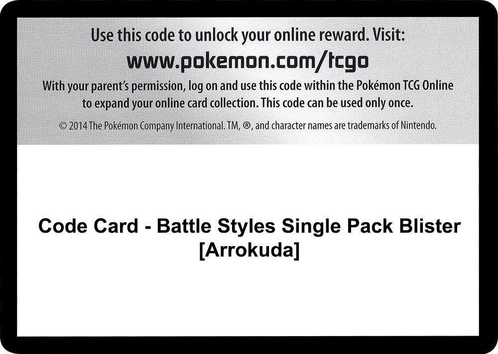 Image for Code Card - Battle Styles Single Pack Blister [Arrokuda] (SWSH05: Battle Styles) (SWSH05) - Pokemon
