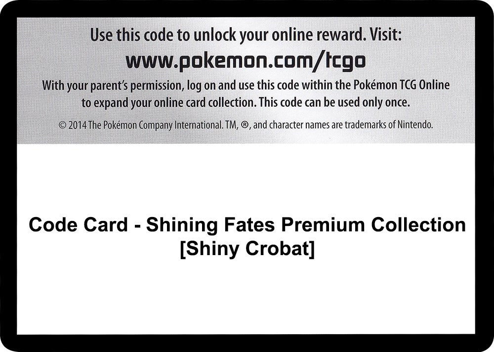 Image for Code Card - Shining Fates Premium Collection [Shiny Crobat] (Shining Fates) (SHF) - Pokemon