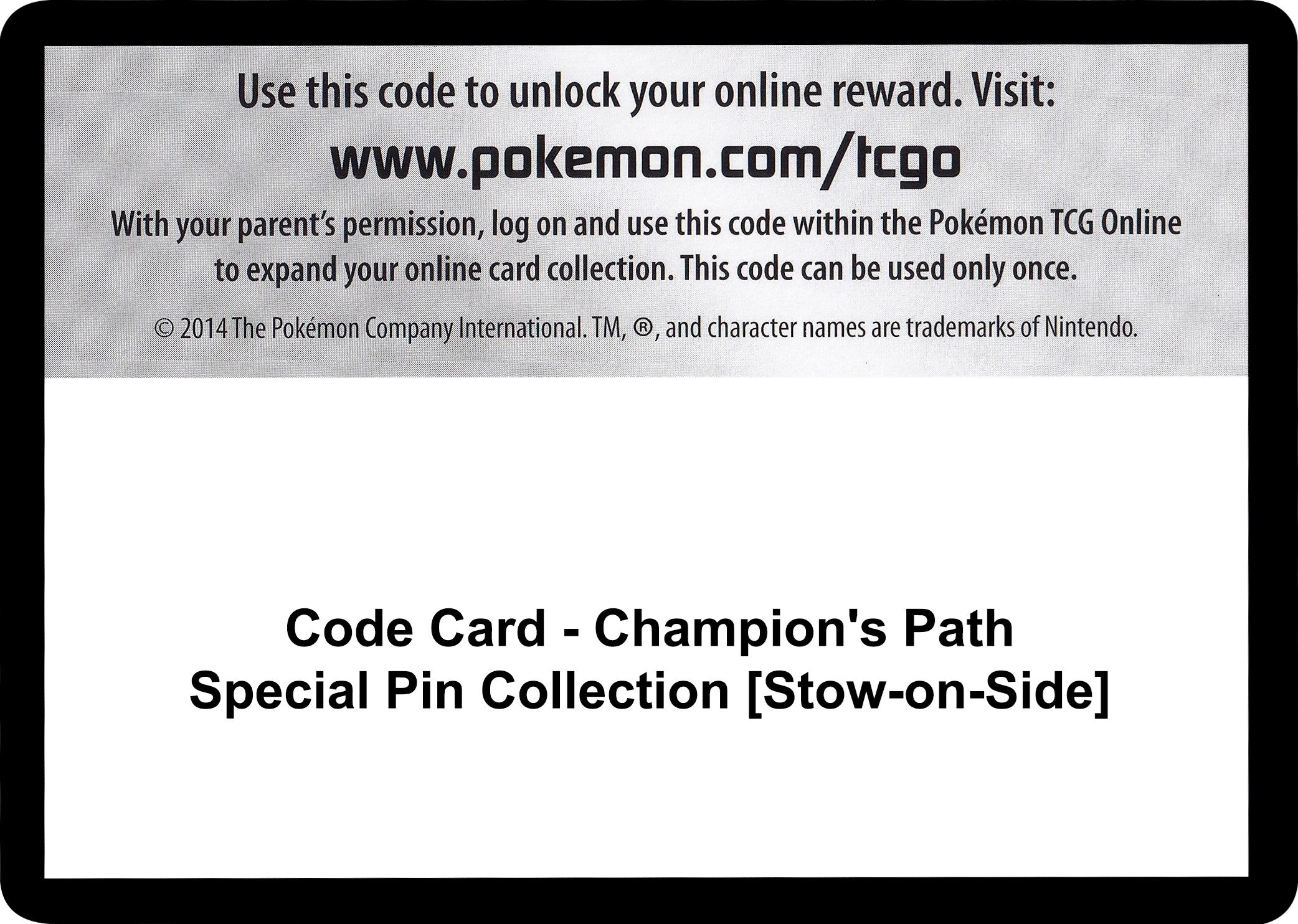 Image for Code Card - Champion's Path Special Pin Collection [Stow-on-Side] (Champion's Path) (CHP) - Pokemon