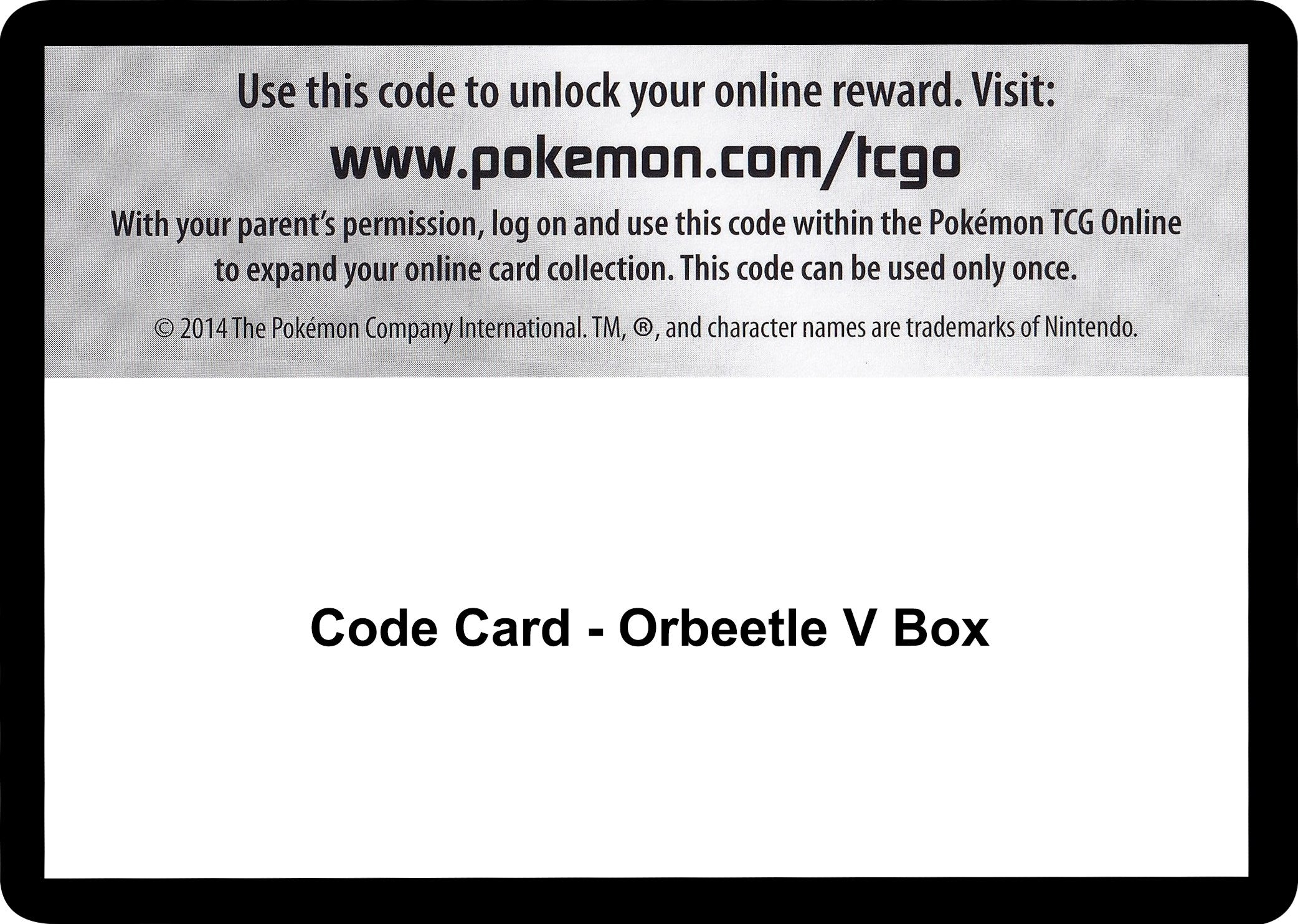 Image for Code Card - Orbeetle V Box (SWSH04: Vivid Voltage) (SWSH04) - Pokemon