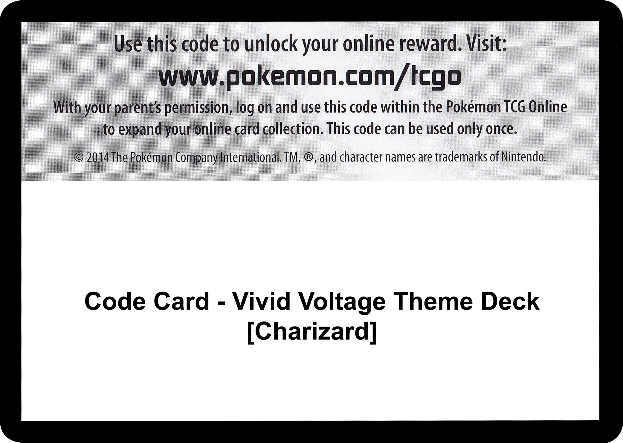 Image for Code Card - Vivid Voltage Theme Deck [Charizard] (SWSH04: Vivid Voltage) (SWSH04) - Pokemon