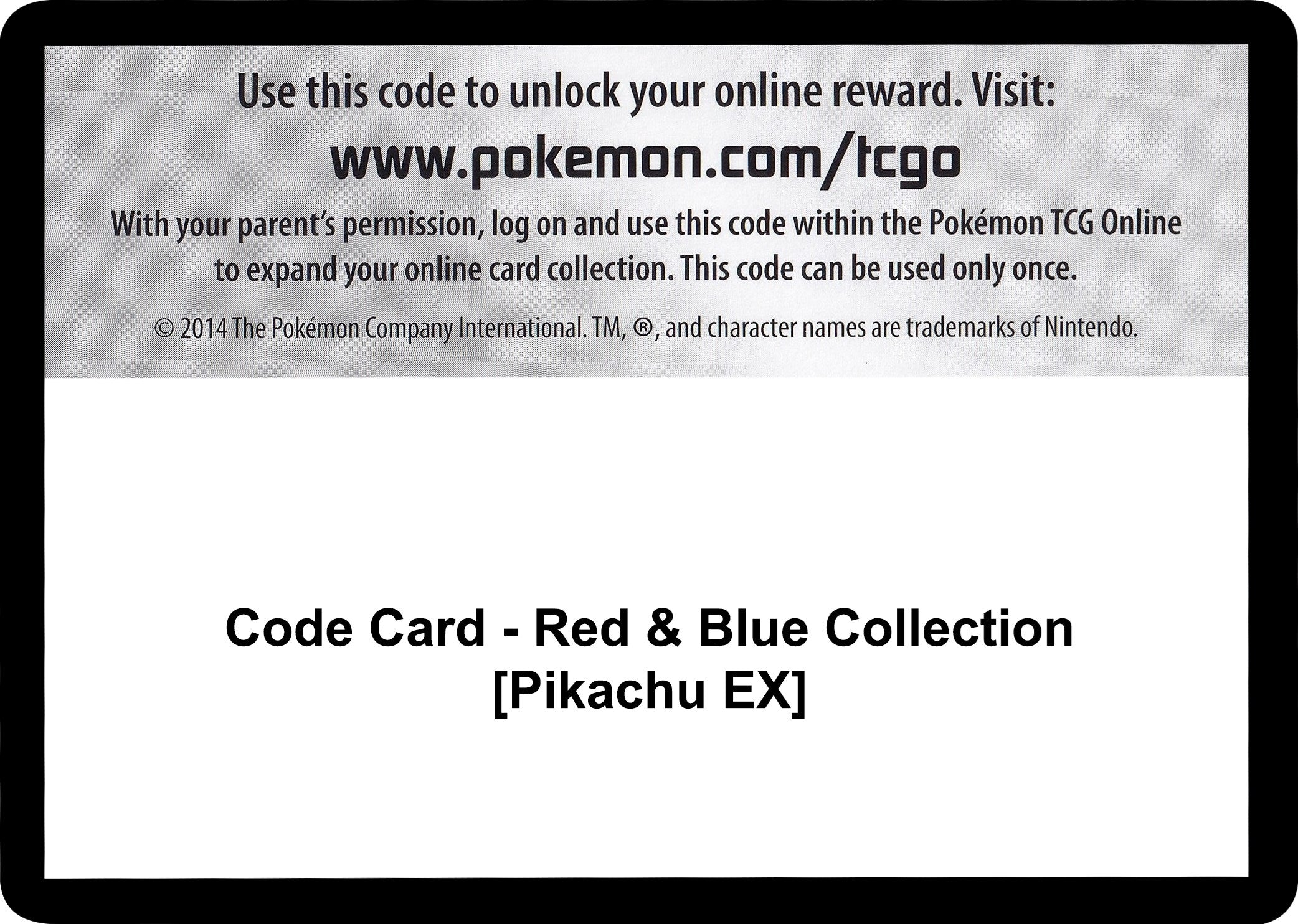 Image for Code Card - Red & Blue Collection [Pikachu EX] (Generations) (GEN) - Pokemon