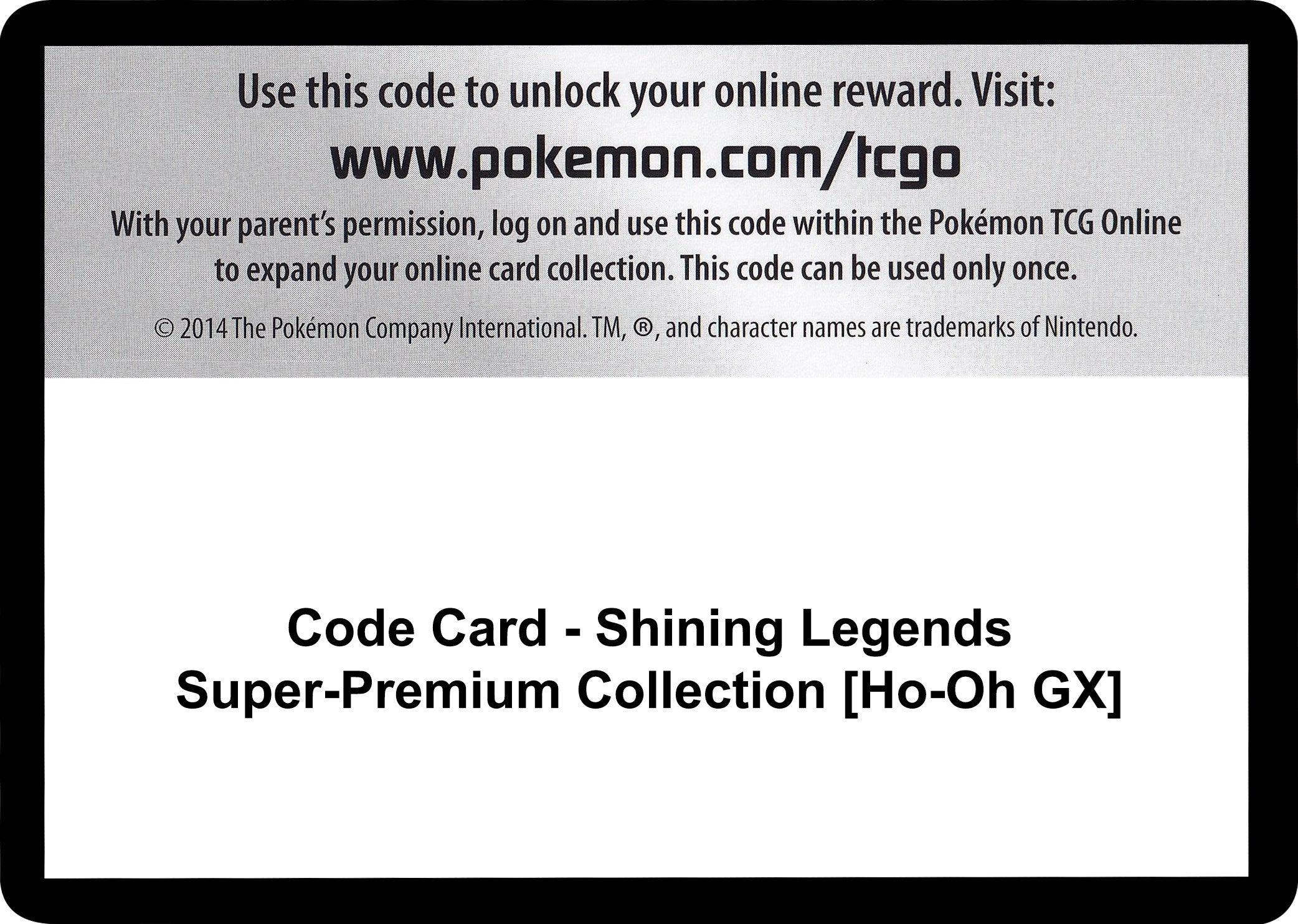 Image for Code Card - Shining Legends Super-Premium Collection [Ho-Oh GX] (Shining Legends) (SHL) - Pokemon