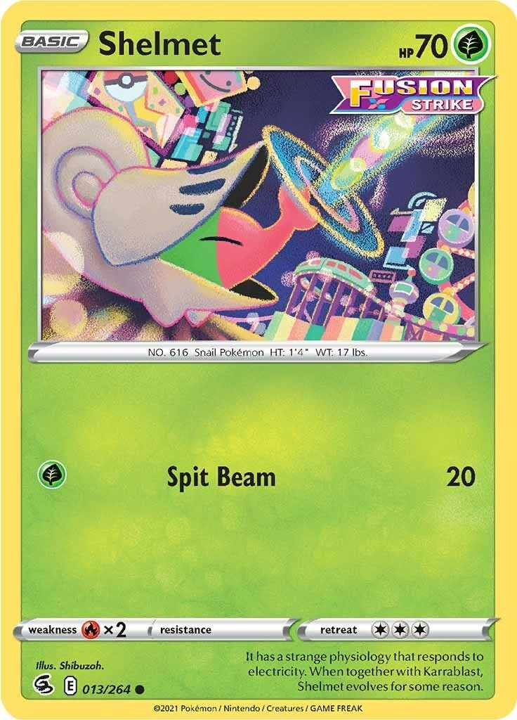 Image for Shelmet (013/264) (SWSH08: Fusion Strike) (SWSH08) - Pokemon