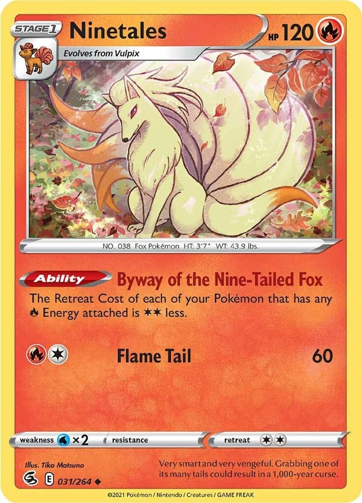 Image for Ninetales (31) (031/264) (SWSH08: Fusion Strike) (SWSH08) - Pokemon