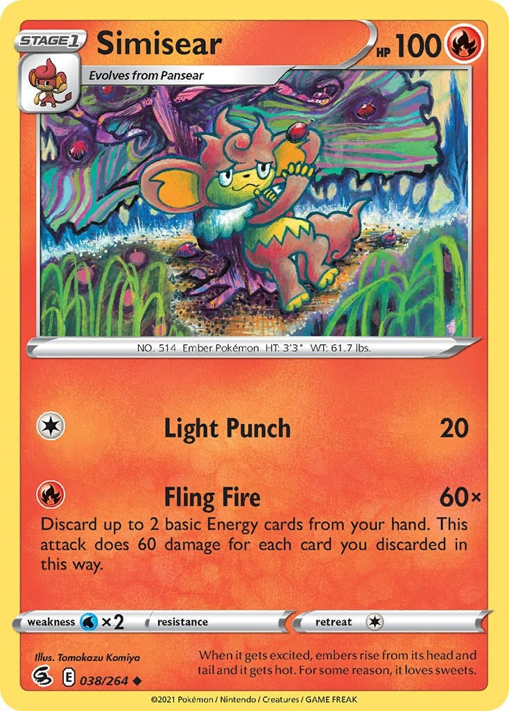 Image for Simisear (038/264) (SWSH08: Fusion Strike) (SWSH08) - Pokemon