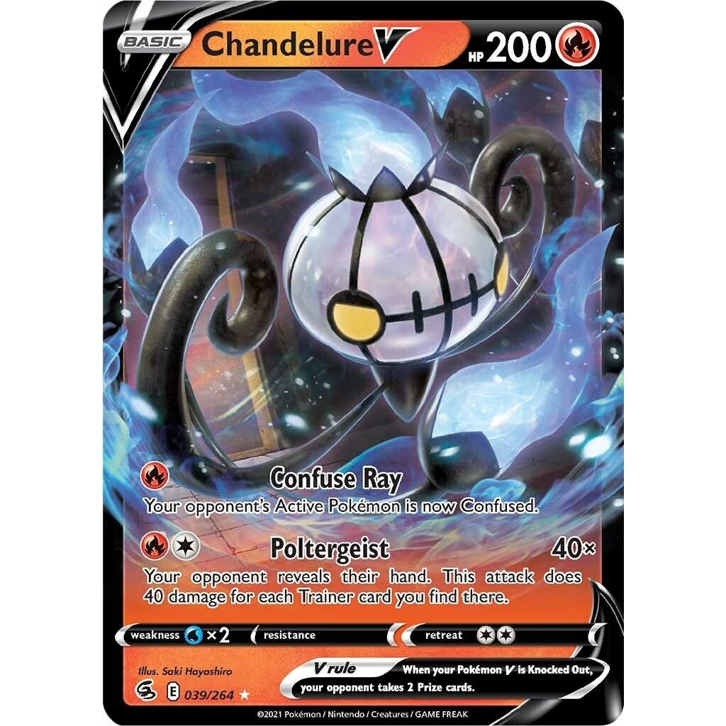 Chandelure V (039/264) (SWSH08: Fusion Strike) - PokeBox USA