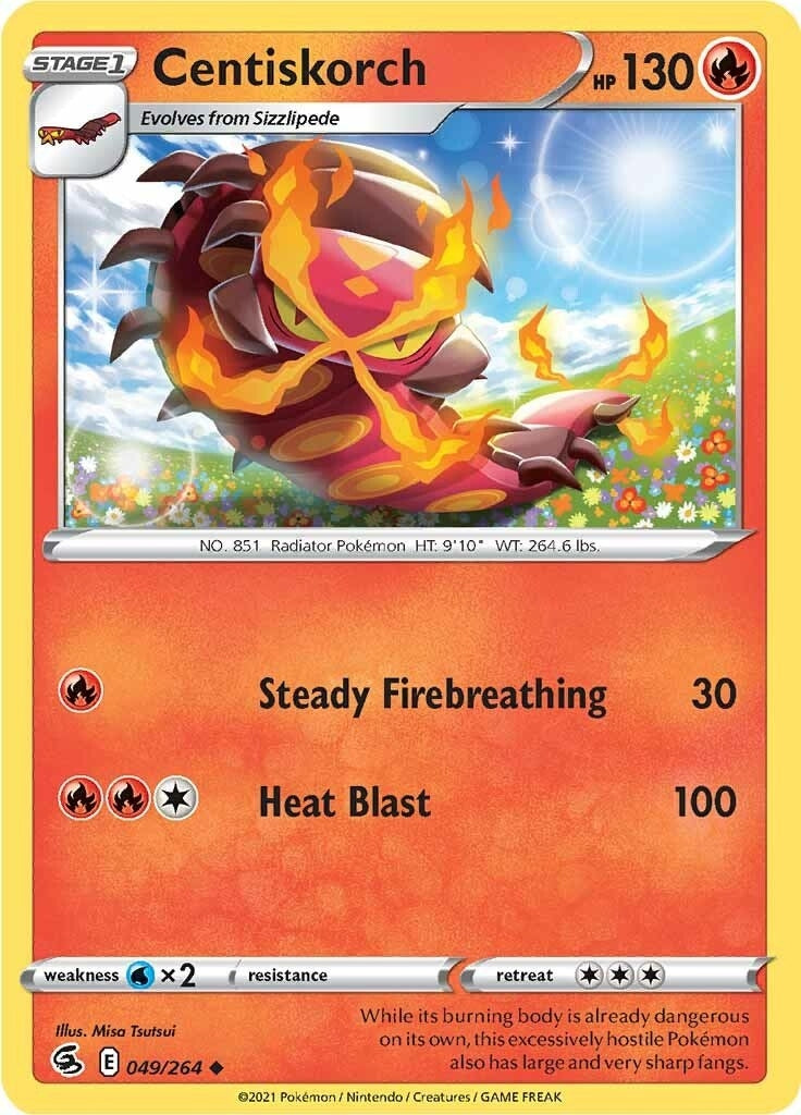 Image for Centiskorch (49) (049/264) (SWSH08: Fusion Strike) (SWSH08) - Pokemon