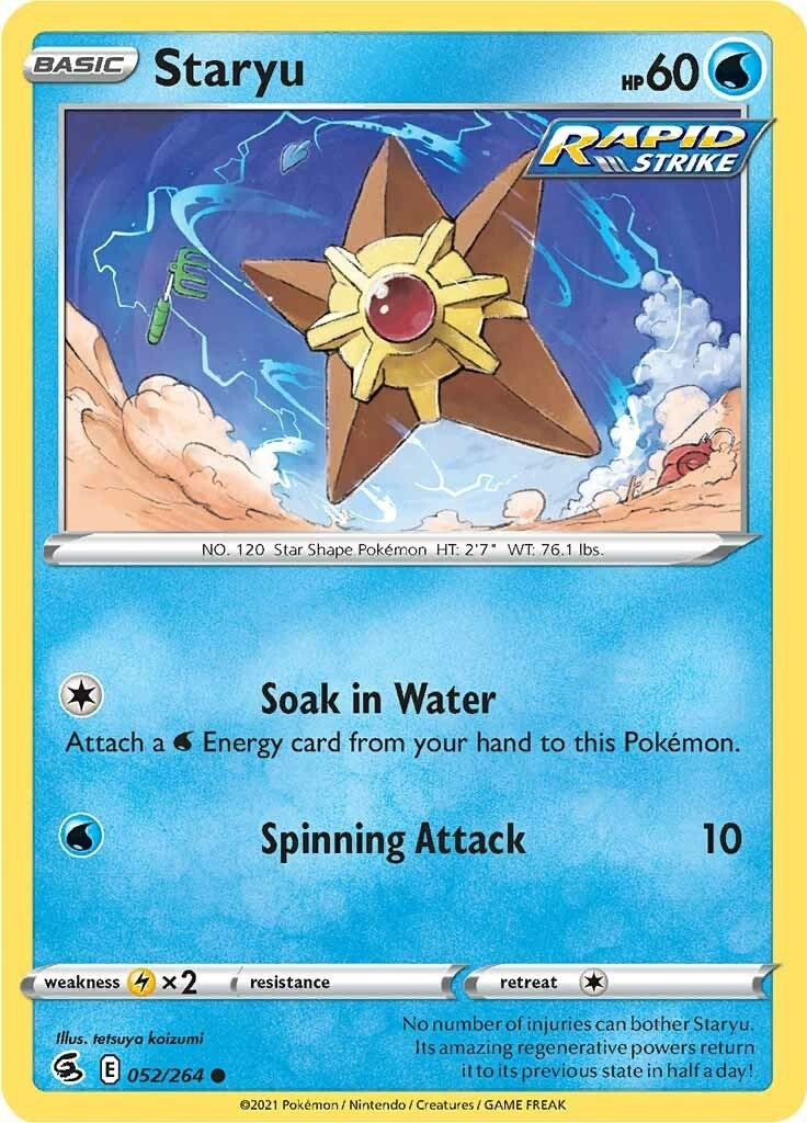 Image for Staryu (052/264) (SWSH08: Fusion Strike) (SWSH08) - Pokemon
