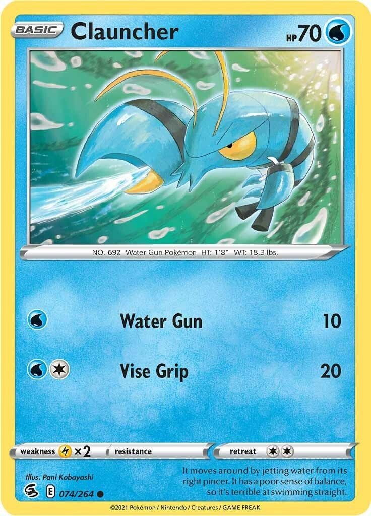 Image for Clauncher (074/264) (SWSH08: Fusion Strike) (SWSH08) - Pokemon