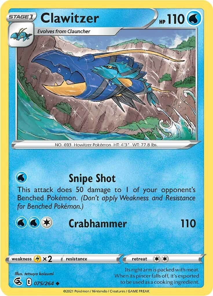 Image for Clawitzer (075/264) (SWSH08: Fusion Strike) (SWSH08) - Pokemon
